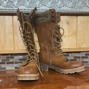 MIA Brown Lace Up Boots